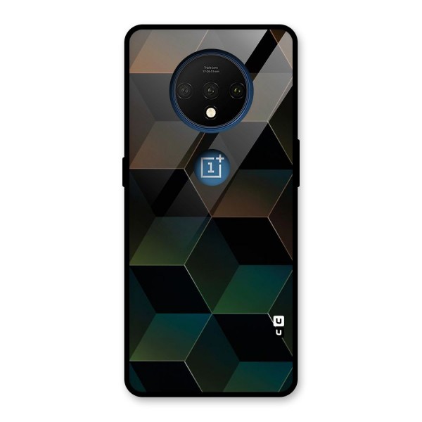 Hexagonal Design Glass Back Case for OnePlus 7T