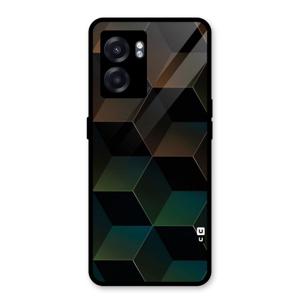 Hexagonal Design Glass Back Case for Oppo K10 (5G)