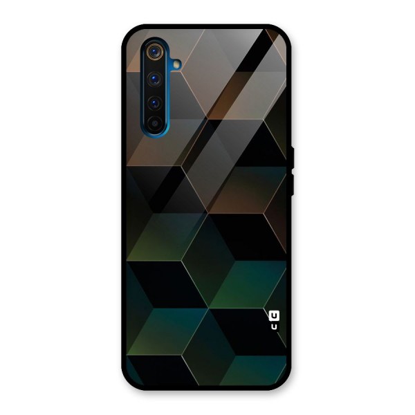 Hexagonal Design Glass Back Case for Realme 6 Pro