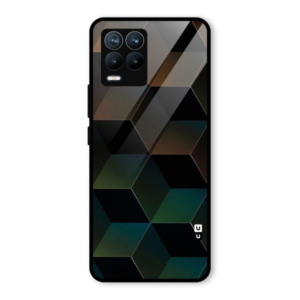 Hexagonal Design Glass Back Case for Realme 8 Pro