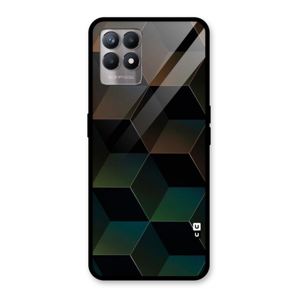 Hexagonal Design Glass Back Case for Realme 8i