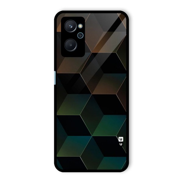 Hexagonal Design Glass Back Case for Realme 9i