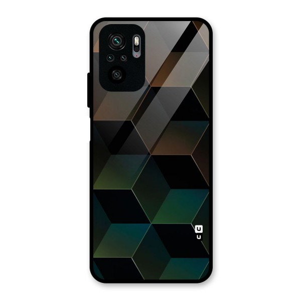 Hexagonal Design Glass Back Case for Redmi Note 10