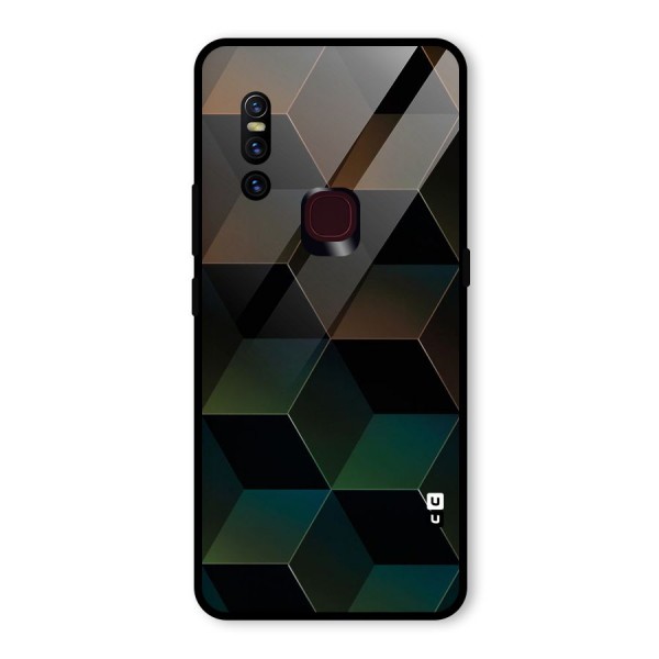 Hexagonal Design Glass Back Case for Vivo V15