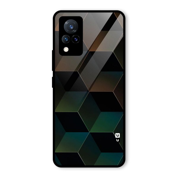 Hexagonal Design Glass Back Case for Vivo V21 5G