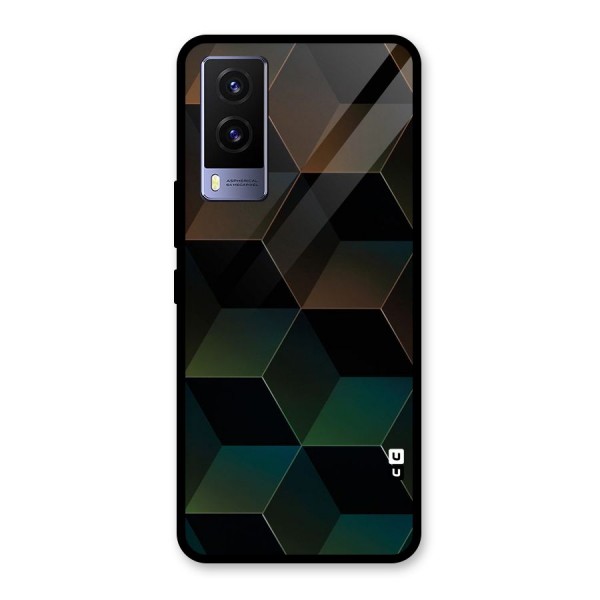 Hexagonal Design Glass Back Case for Vivo V21e 5G