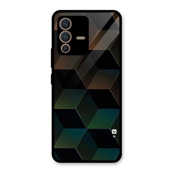 Hexagonal Design Glass Back Case for Vivo V23 5G