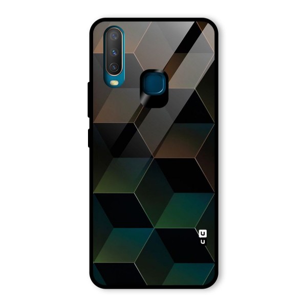 Hexagonal Design Glass Back Case for Vivo Y12