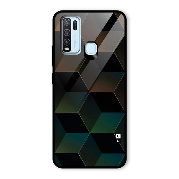 Hexagonal Design Glass Back Case for Vivo Y30