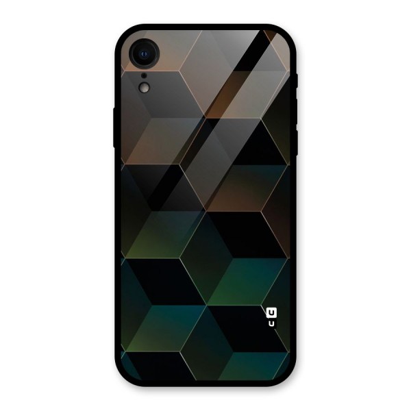 Hexagonal Design Glass Back Case for XR