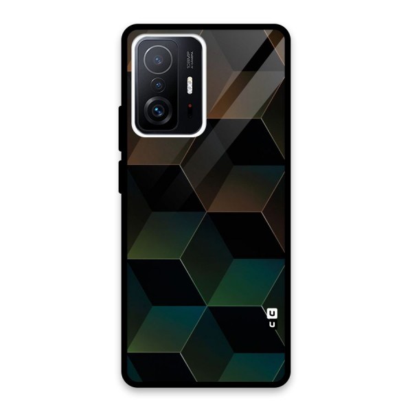 Hexagonal Design Glass Back Case for Xiaomi 11T Pro