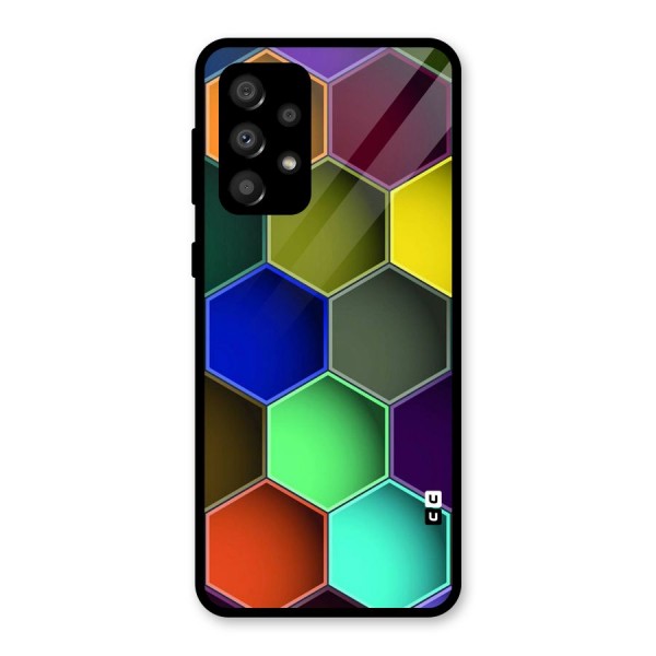 Hexagonal Palette Glass Back Case for Galaxy A32