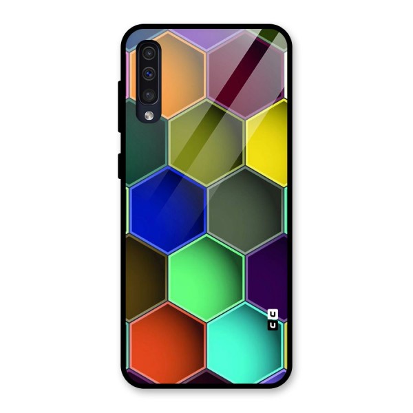 Hexagonal Palette Glass Back Case for Galaxy A50s