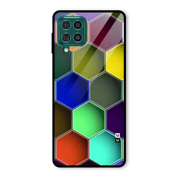 Hexagonal Palette Glass Back Case for Galaxy F62