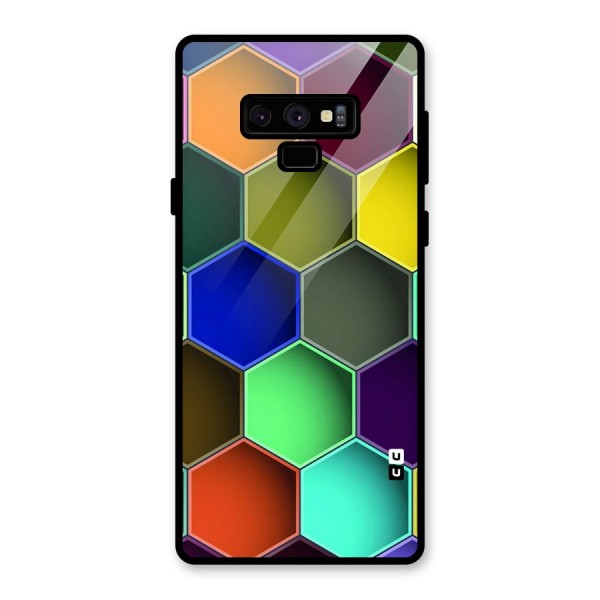 Hexagonal Palette Glass Back Case for Galaxy Note 9