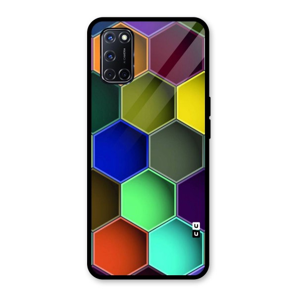 Hexagonal Palette Glass Back Case for Oppo A52