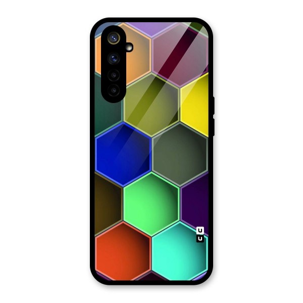 Hexagonal Palette Glass Back Case for Realme 6