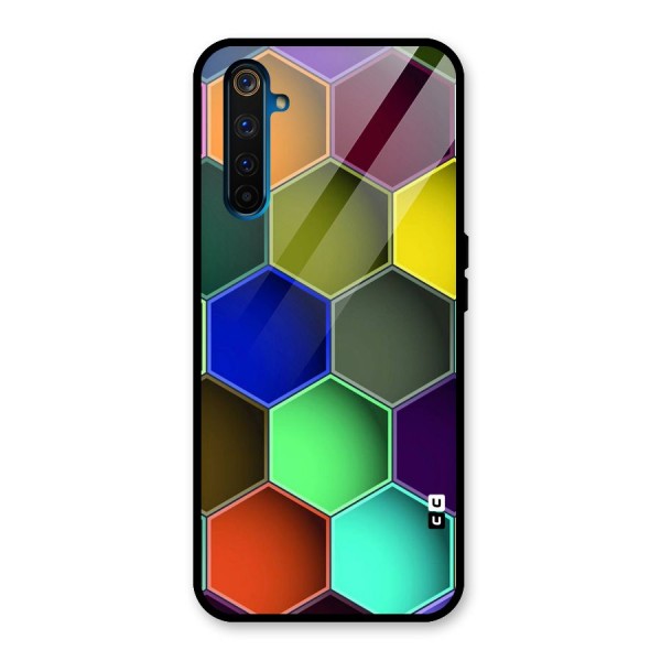 Hexagonal Palette Glass Back Case for Realme 6 Pro