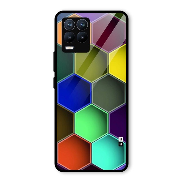 Hexagonal Palette Glass Back Case for Realme 8