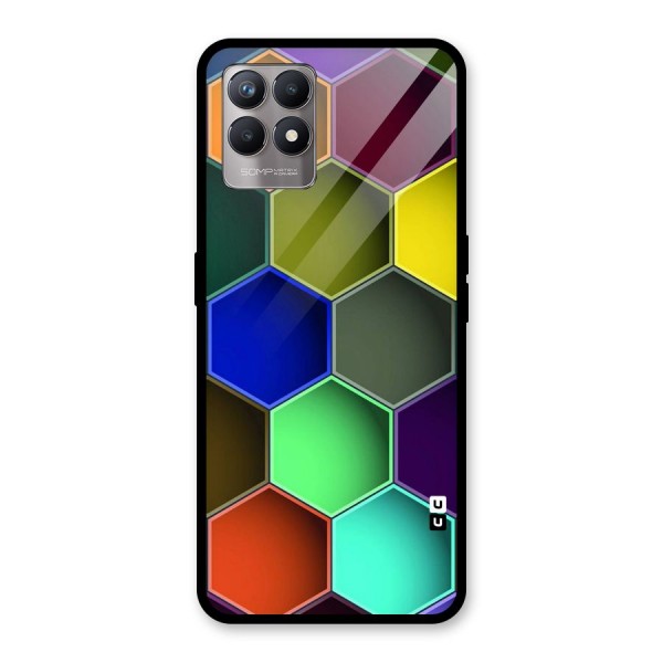 Hexagonal Palette Glass Back Case for Realme 8i