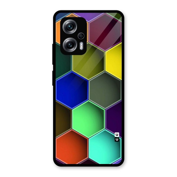 Hexagonal Palette Glass Back Case for Redmi K50i