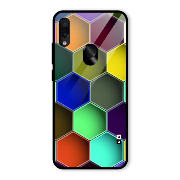 Hexagonal Palette Glass Back Case for Redmi Note 7