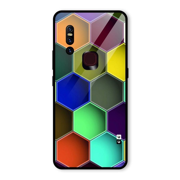 Hexagonal Palette Glass Back Case for Vivo V15