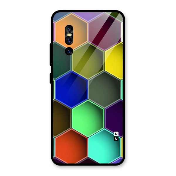 Hexagonal Palette Glass Back Case for Vivo V15 Pro