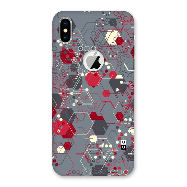 Hexagons Pattern Back Case for iPhone XS Logo Cut