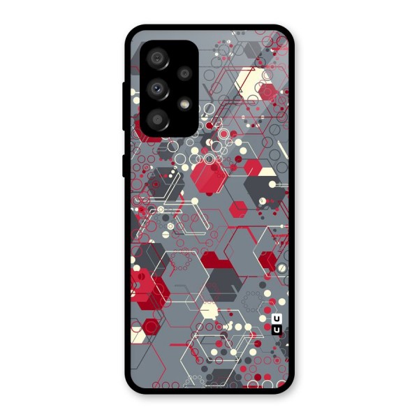 Hexagons Pattern Glass Back Case for Galaxy A32