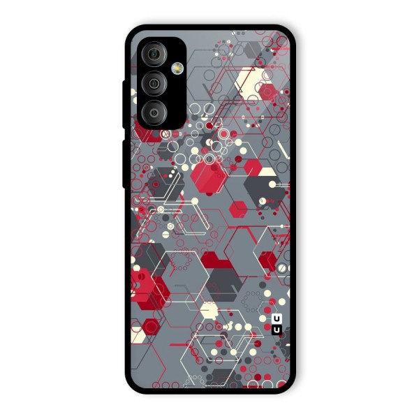 Hexagons Pattern Glass Back Case for Galaxy F23