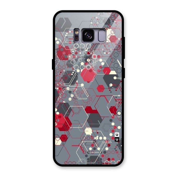 Hexagons Pattern Glass Back Case for Galaxy S8