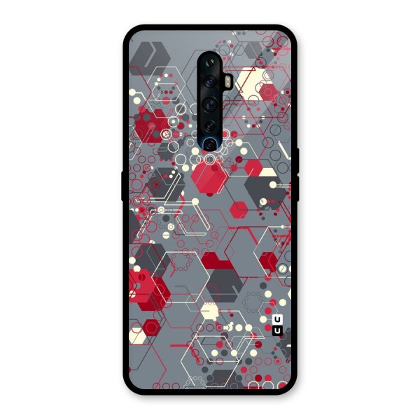 Hexagons Pattern Glass Back Case for Oppo Reno2 Z