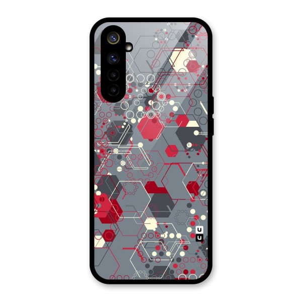 Hexagons Pattern Glass Back Case for Realme 6