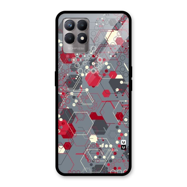 Hexagons Pattern Glass Back Case for Realme 8i