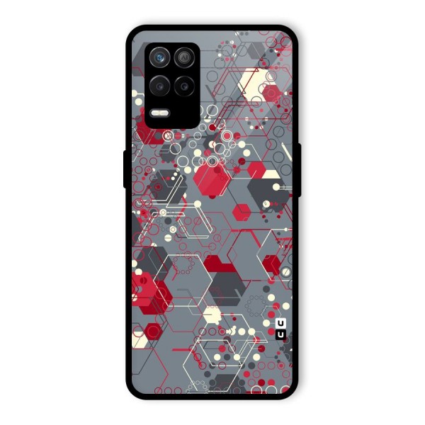 Hexagons Pattern Glass Back Case for Realme 9 5G