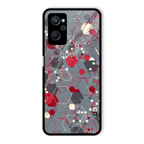 Hexagons Pattern Glass Back Case for Realme 9i