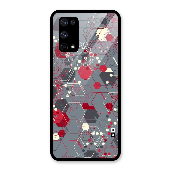 Hexagons Pattern Glass Back Case for Realme X7 Pro