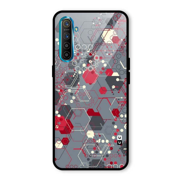 Hexagons Pattern Glass Back Case for Realme XT