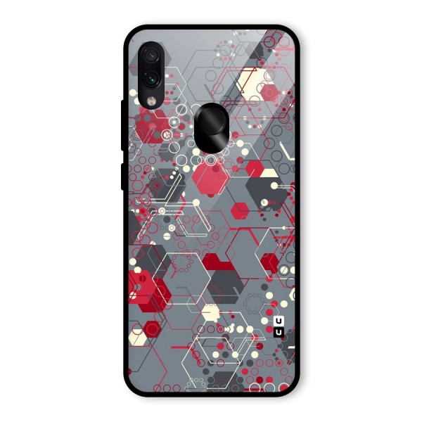 Hexagons Pattern Glass Back Case for Redmi Note 7