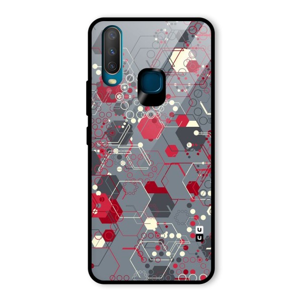 Hexagons Pattern Glass Back Case for Vivo Y15