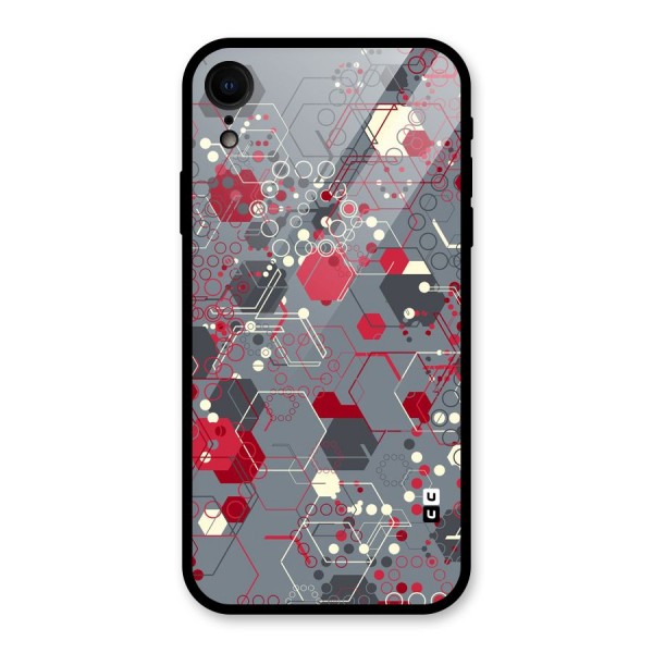 Hexagons Pattern Glass Back Case for XR