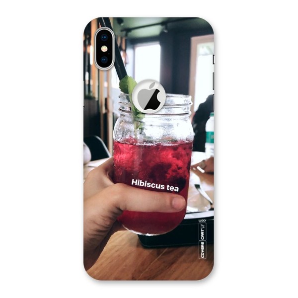 Hibiscus Tea Back Case for iPhone XS Logo Cut