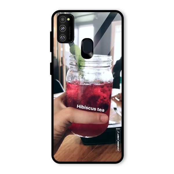 Hibiscus Tea Glass Back Case for Galaxy M21