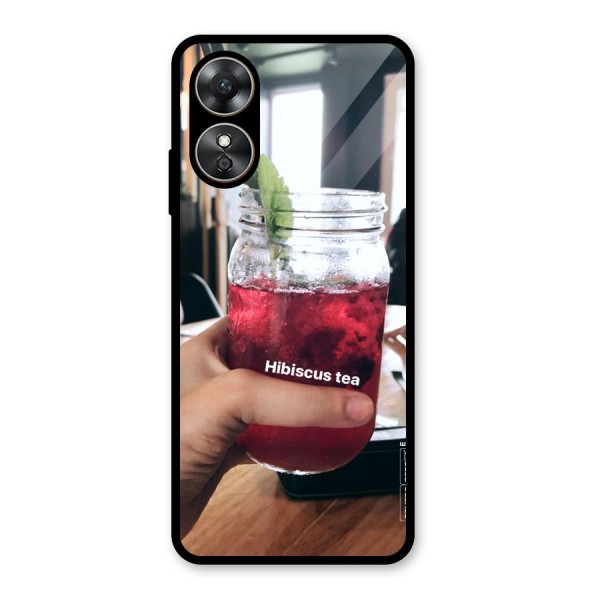 Hibiscus Tea Glass Back Case for Oppo A17