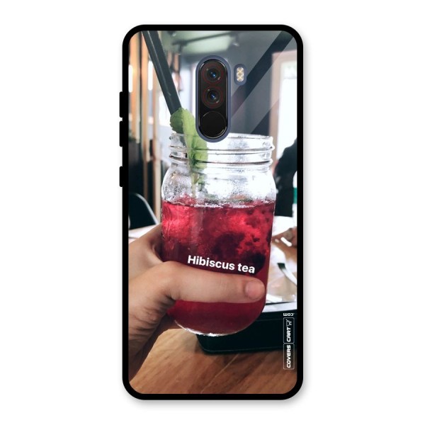 Hibiscus Tea Glass Back Case for Poco F1