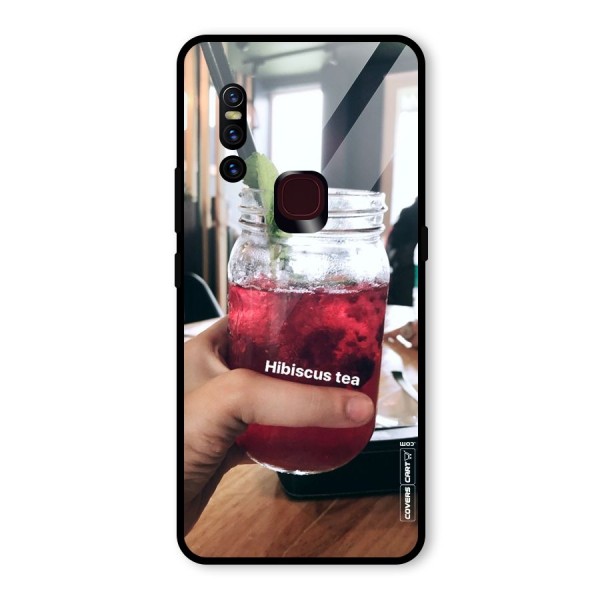 Hibiscus Tea Glass Back Case for Vivo V15