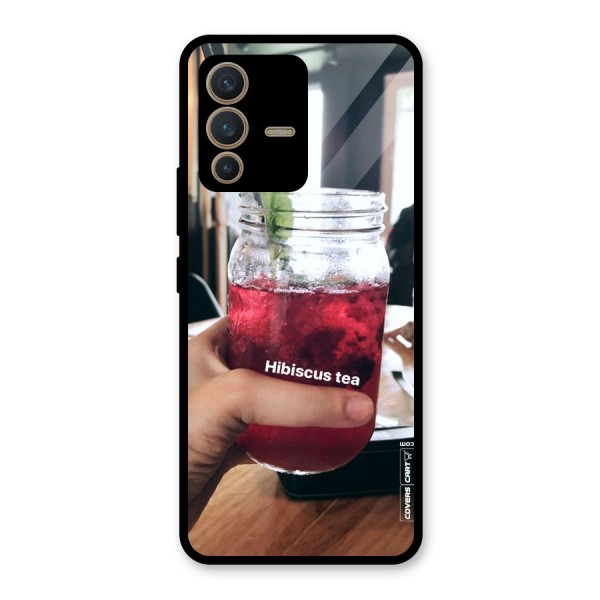 Hibiscus Tea Glass Back Case for Vivo V23 5G