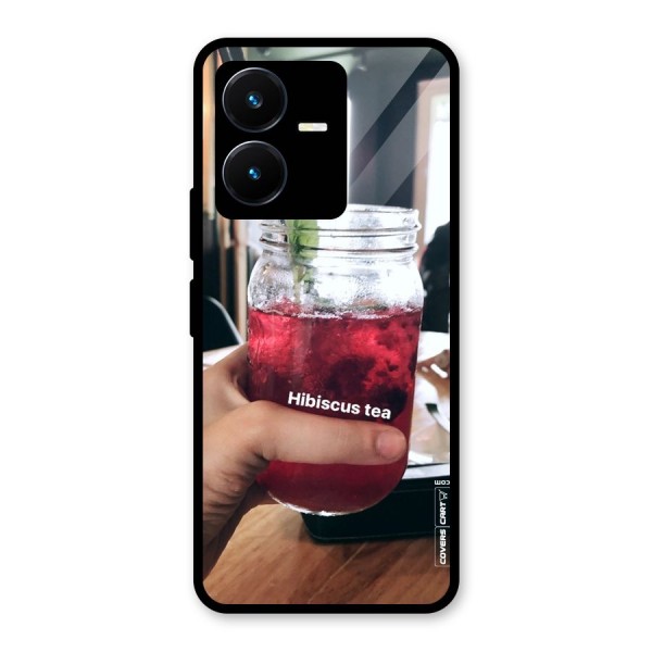 Hibiscus Tea Glass Back Case for Vivo Y22