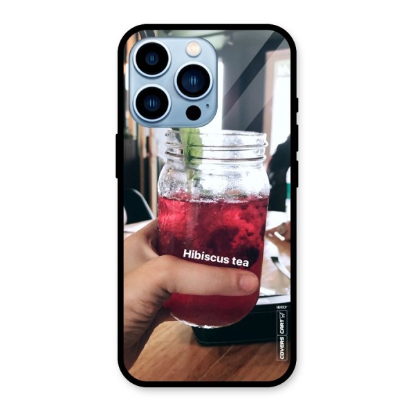 Hibiscus Tea Glass Back Case for iPhone 13 Pro